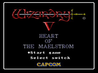 Wizardry I-II-III title screen for Super Famicom